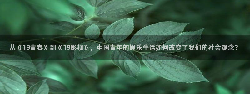 久久热超碰在线：从《19青春》到《19影视》，中国青年的娱乐生活如何改变了我们的社会观念？